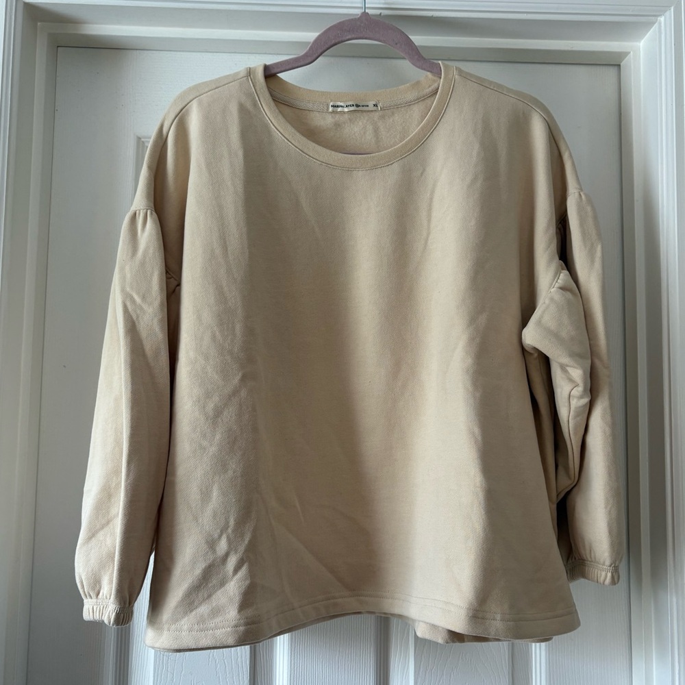 Marine Layer Respun Cream Sweatshirt XL